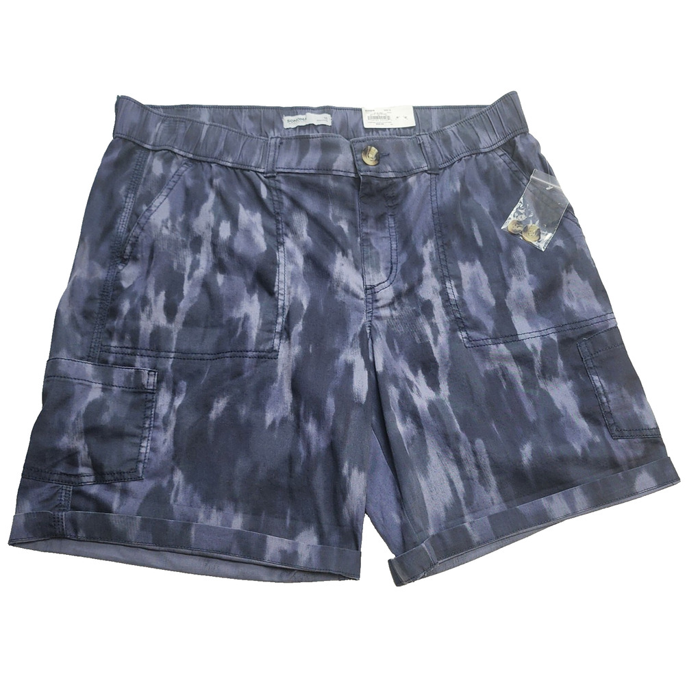 Sonoma Bermuda Shorts Women's size 16 Blue Camouflage